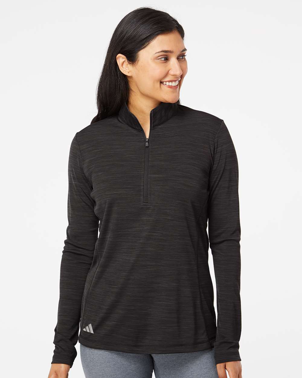 LSC Adidas Women's Lightweight Mélange Quarter-Zip Pullover