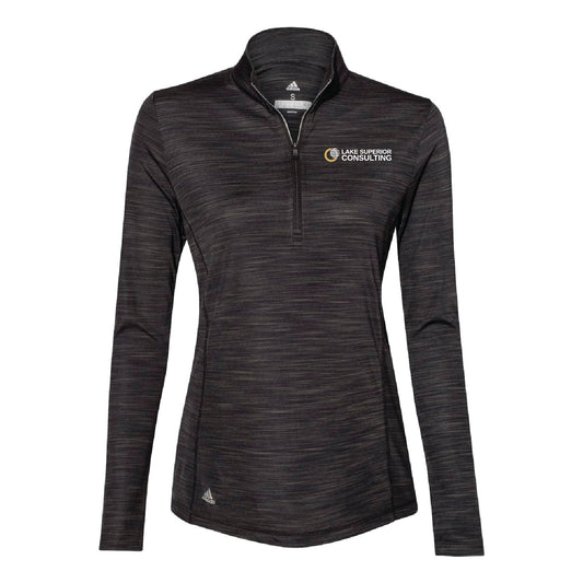 LSC Adidas Women's Lightweight Mélange Quarter-Zip Pullover